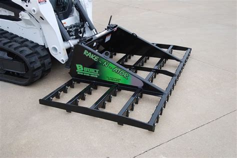 hydraulic landscape rake skid steer|landscaping attachments for skid steer.